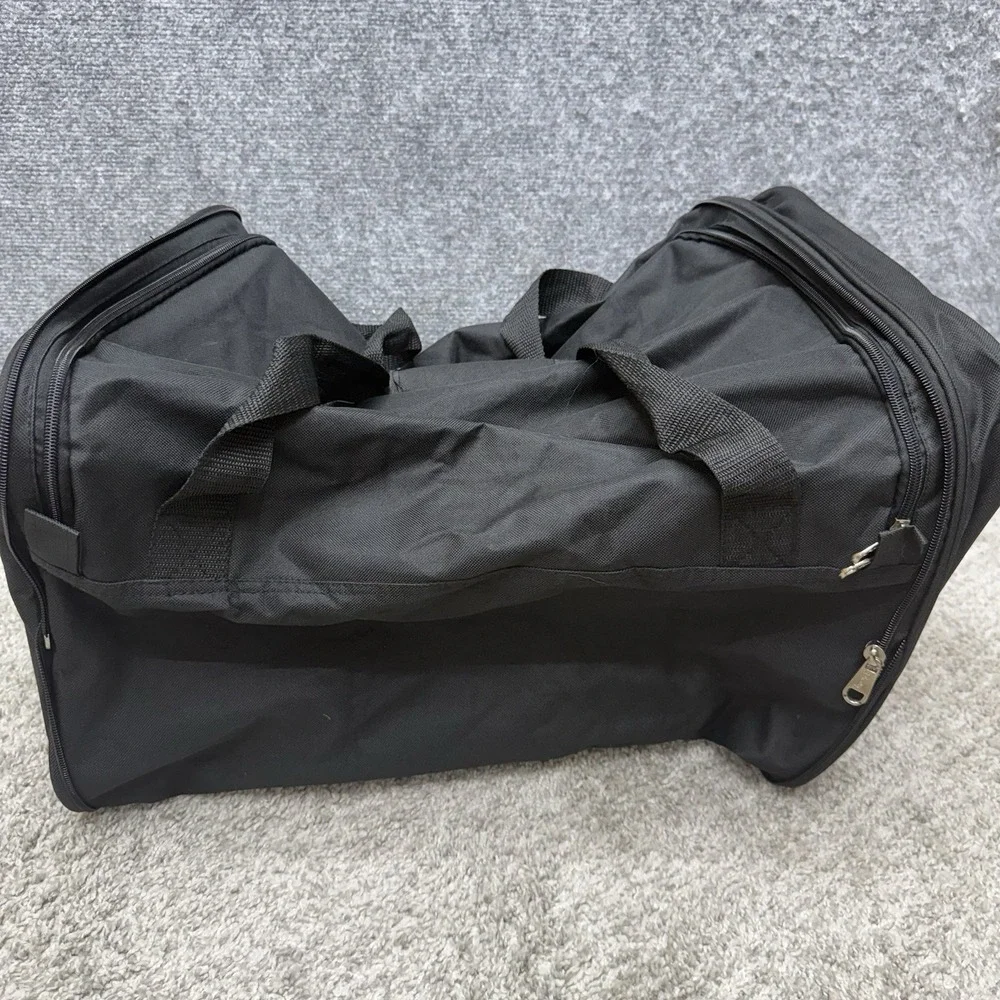 Walt Disney World‎ 1971 Mickey Mouse Black Duffel Bag Gym Tote Collapsible
